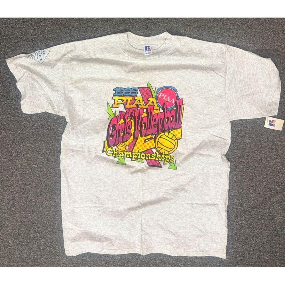 Vintage 1995 PIAA Volleyball T-Shirt NWT Mens XL USA Made Russell Athletic